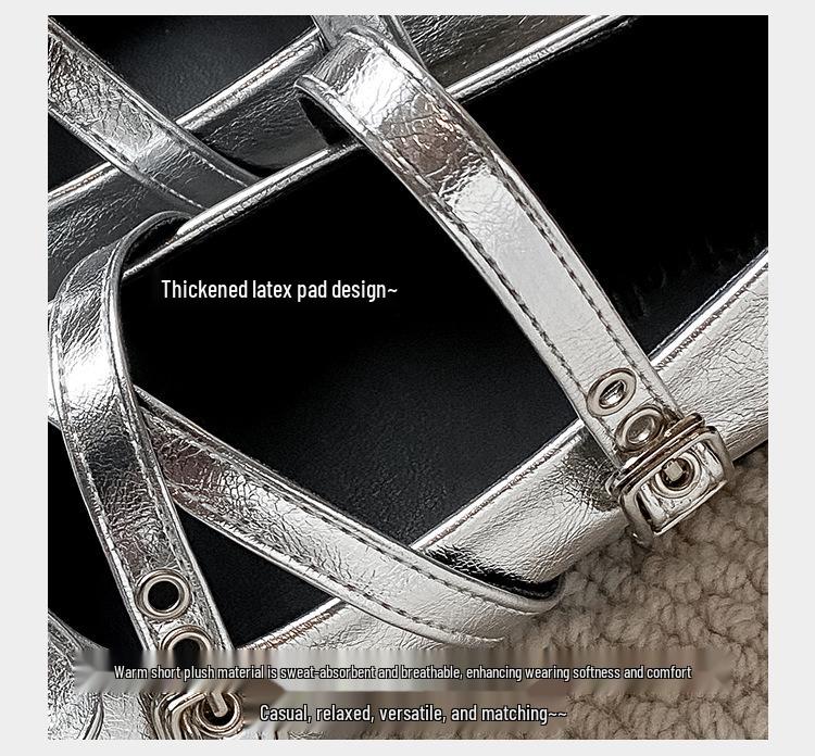 Height-Boosting Retro Square-Toe Mary Jane Ballet Flats - Women's Low-Cut One-Strap Shoes 2025