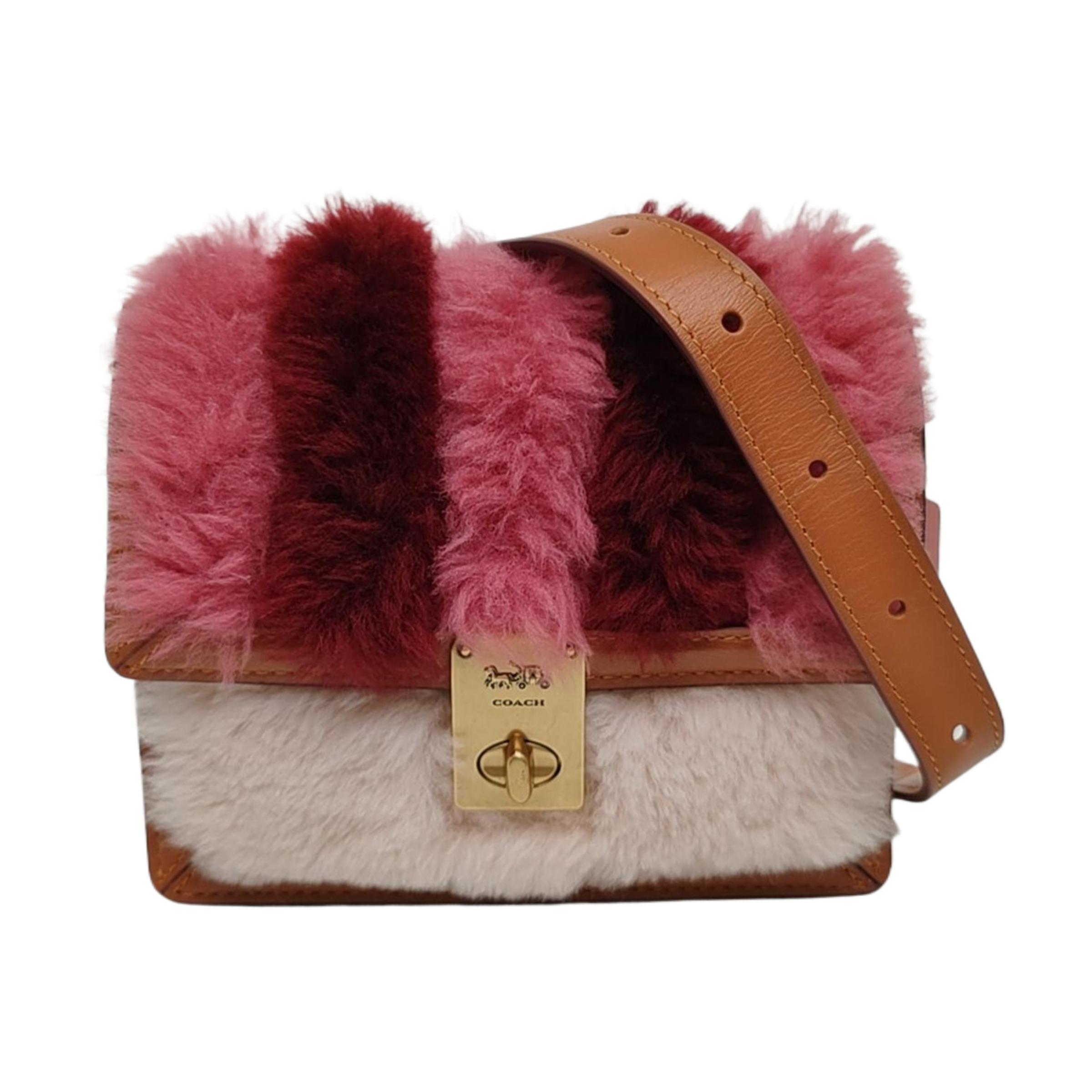 [Pre-Owned] Hutton Small Square Bag Plush Leather Shoulder Crossbody Waist Bag - Very Good #1U6I0OW ONE SIZE