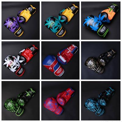 Boxing Gloves 6 12 14oz PU Leather Muay Thai Free Fight MMA Kick Boxing Training Glove For Men Women Kids