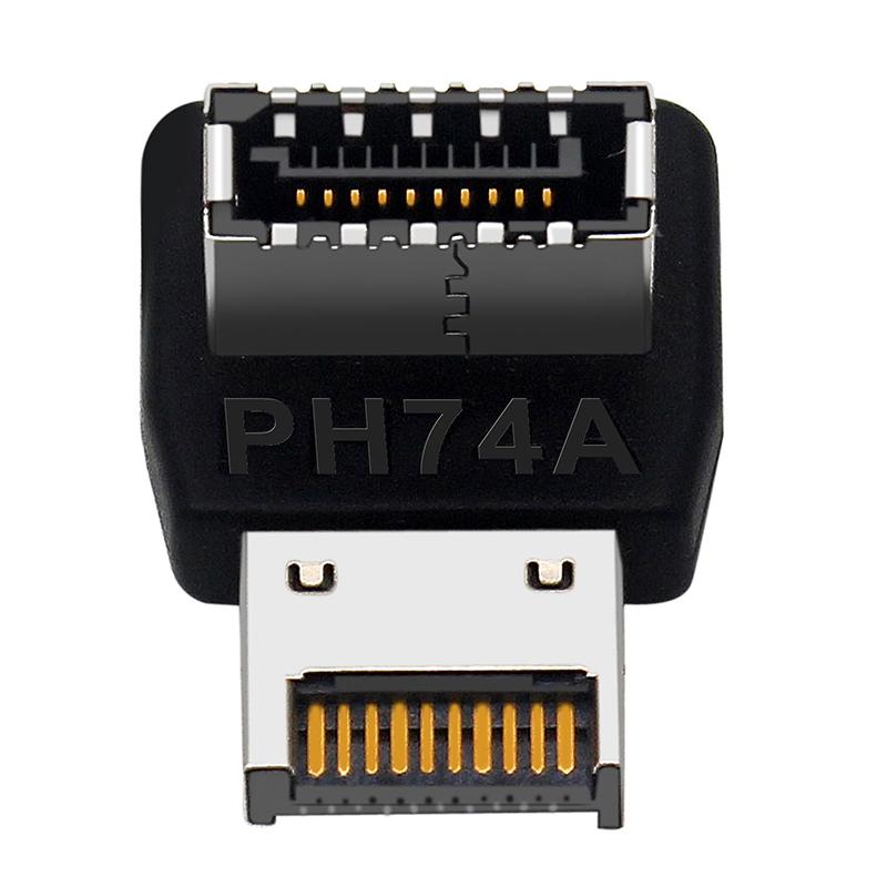 Usb 3.1 Type-E 90 Degree Adapter Front Type-C Header Connector Expansion Cable Adapter Connector For Pc Motherboard Plug