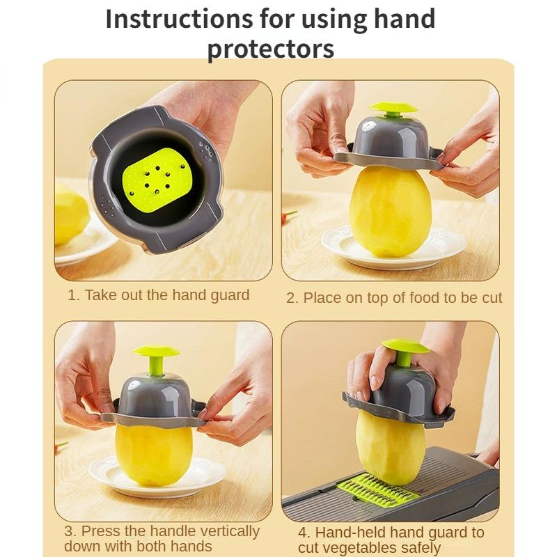 1PC Multifunctional Vegetable Chopper Slicer Shredder with Basket Fruit Slicer Potato Shredder Carrot Grind Gadgets