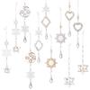 Transparent Austrian Crystal Snowflake and Water Drop Christmas Ornament Chandelier Pendant