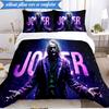 3PCS Clown Bedding Set Duvet Cover Closure Includes 1 Duvet Cover & 2 Pillowcases for All Seasons Bedroom Decor Christmas Fan gifts