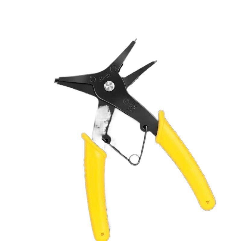 Multifunctional Snap Ring Pliers: Internal/External Circlip Tool for Disassembly and Assembly.