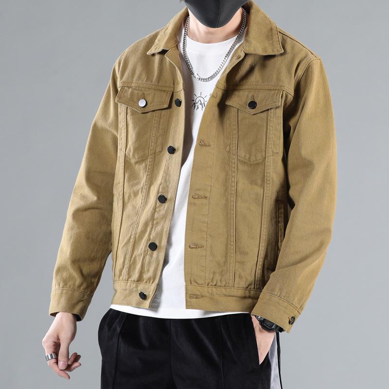 2025 Men's Casual Loose Denim Jacket - Trendy Korean Style for Spring and Autumn