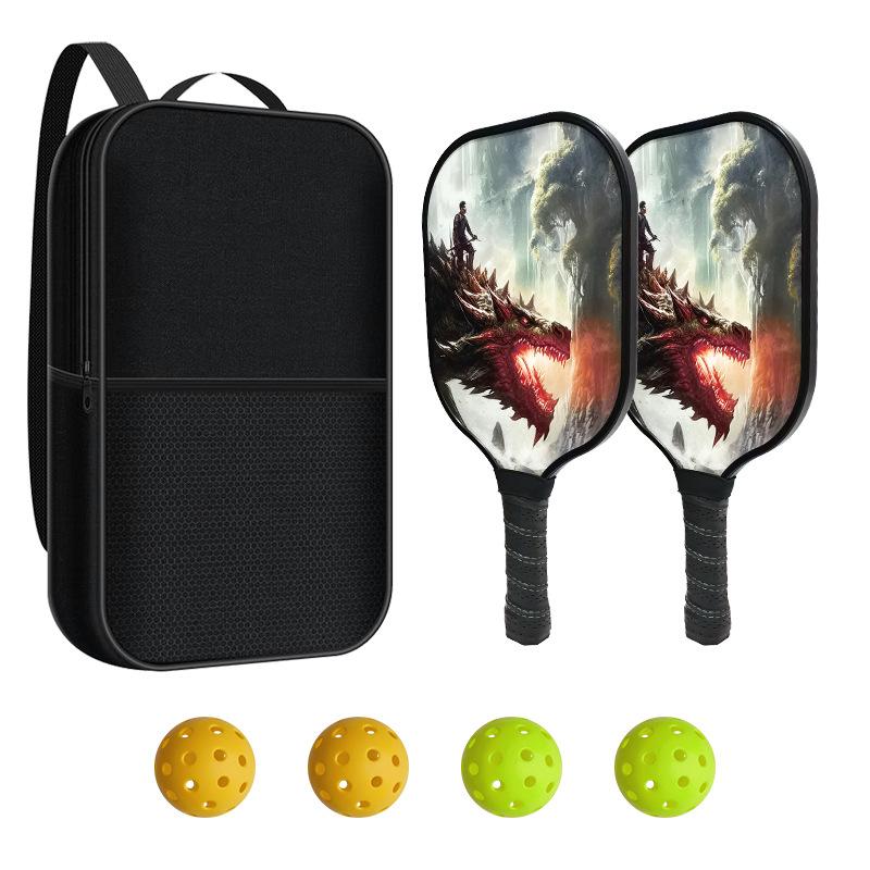 Set rachetă cu vârf din fibră de sticlă Pickleball Paddle Honeycomb Rachetă pentru sport în aer liber