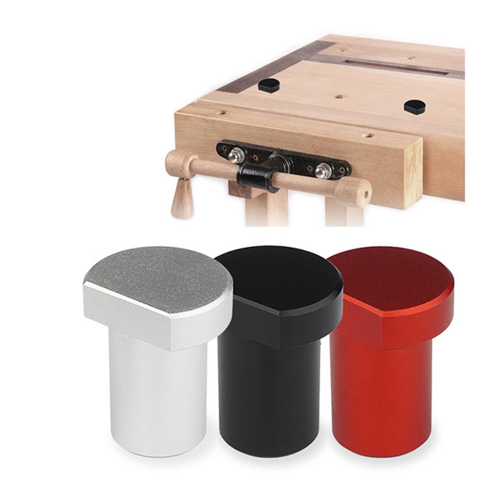 4Pcs Aluminum Alloy Bench Dogs Workbench Pegs Brake Stops for Secure Positioning in 19mm or 20mm Dog Hole