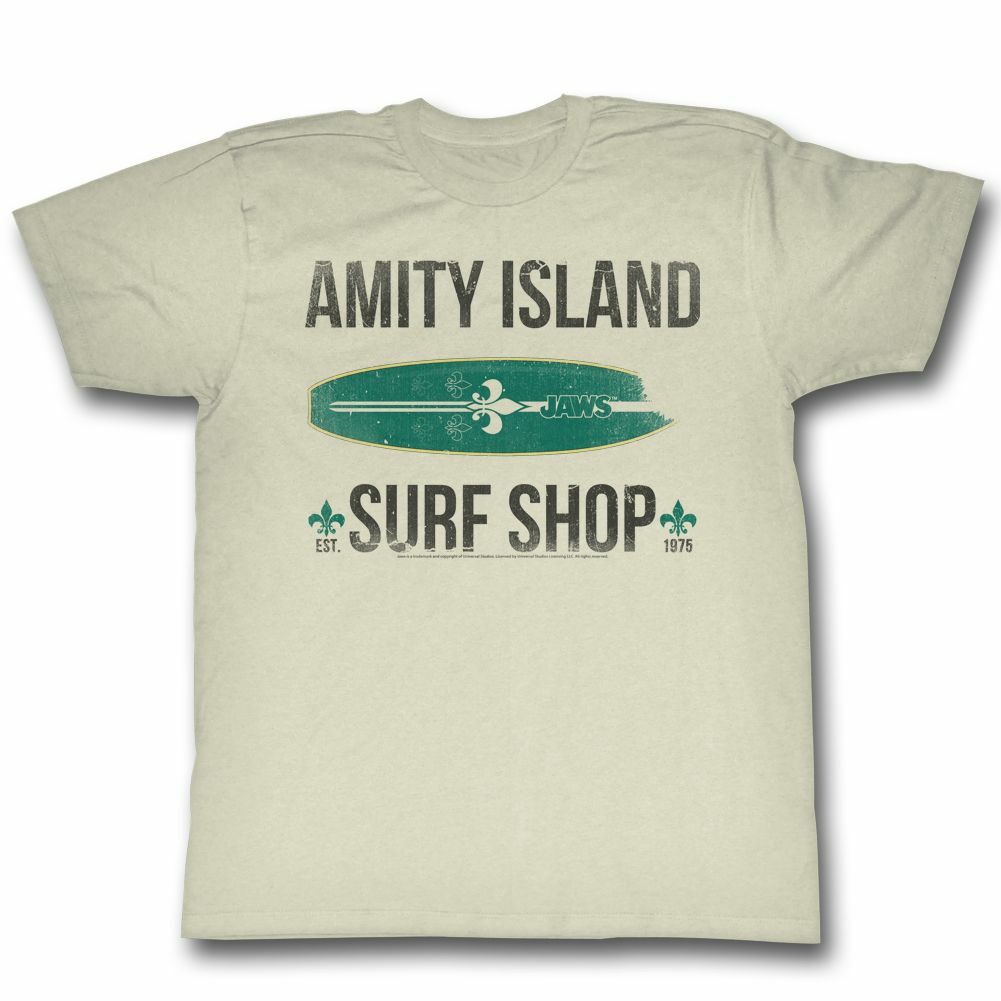 Jaws Surf Shop Natural Adult T-Shirt XL
