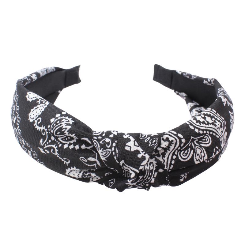 Vintage Floral Pleated Knotted Headband for Women