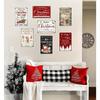 Vintage Christmas Tin Wall Art Rustic Gingerbread Bakery Sign Kitchen Decor