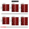 2pcs,2D Plane Printing Popular Curtains Red Snowflakes Versatile Durable Polyester (without Rod) Room Decor for Living Room,