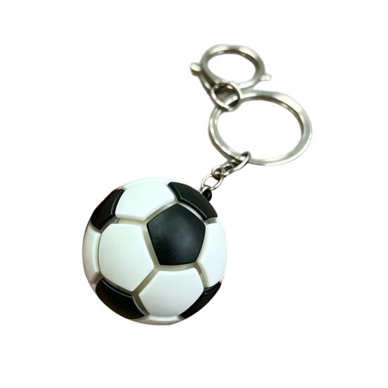 Keychain Pendant with LED Football Design Light Realistic Keyring
