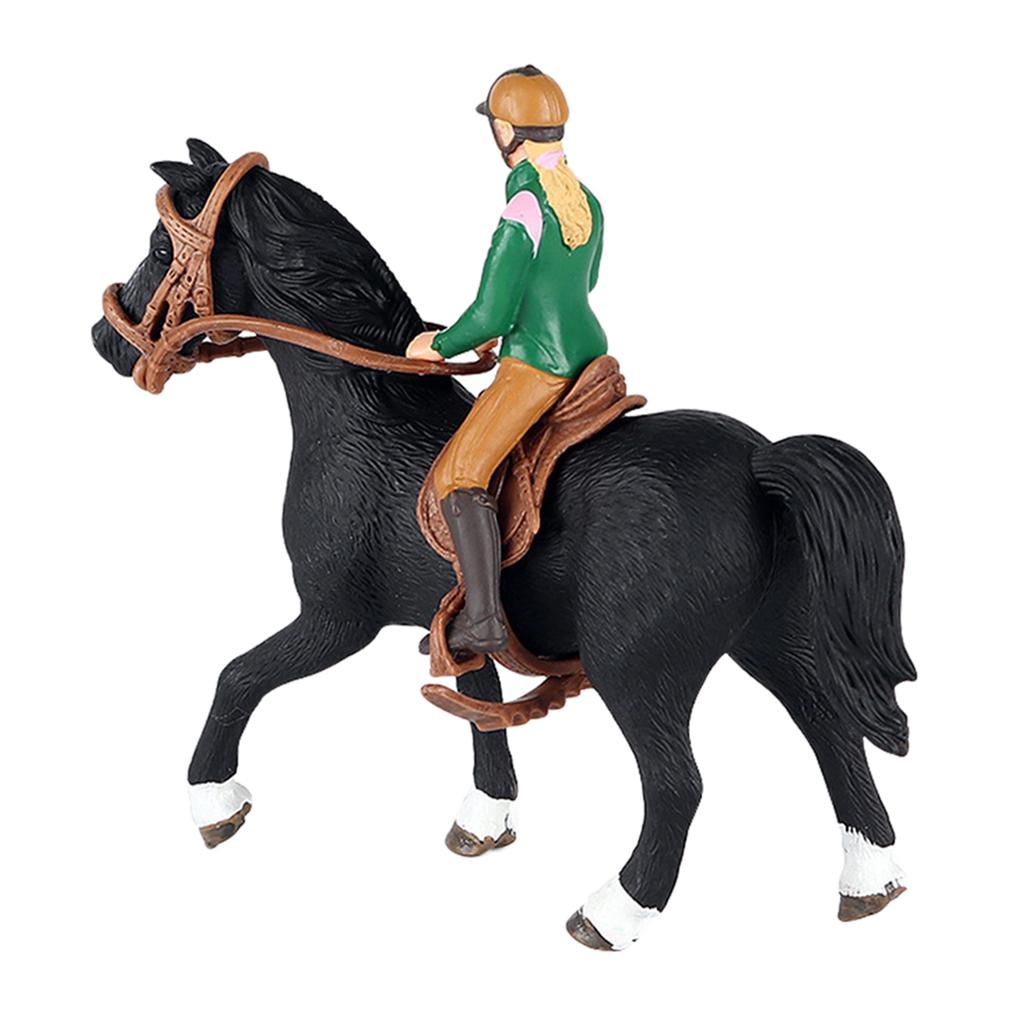 Plastic Handcrafted Riding Horse Figures,Kids Toys Gifts for Boys, Wild West Figurines