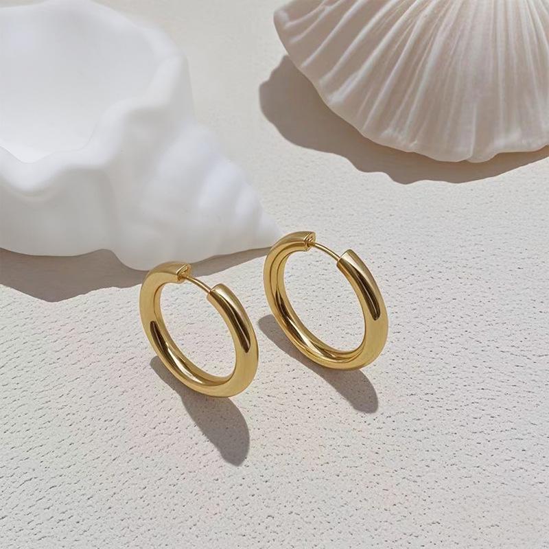 Luxurious Non-Fading European & American Style Hoop Earrings