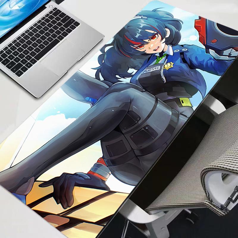 Large Gaming Mousepads Zenless Zone Zero Zhu Yuan Computer Soft Mousepad X Desk Pads For PC Keyboard Mats nonslipTable Rug