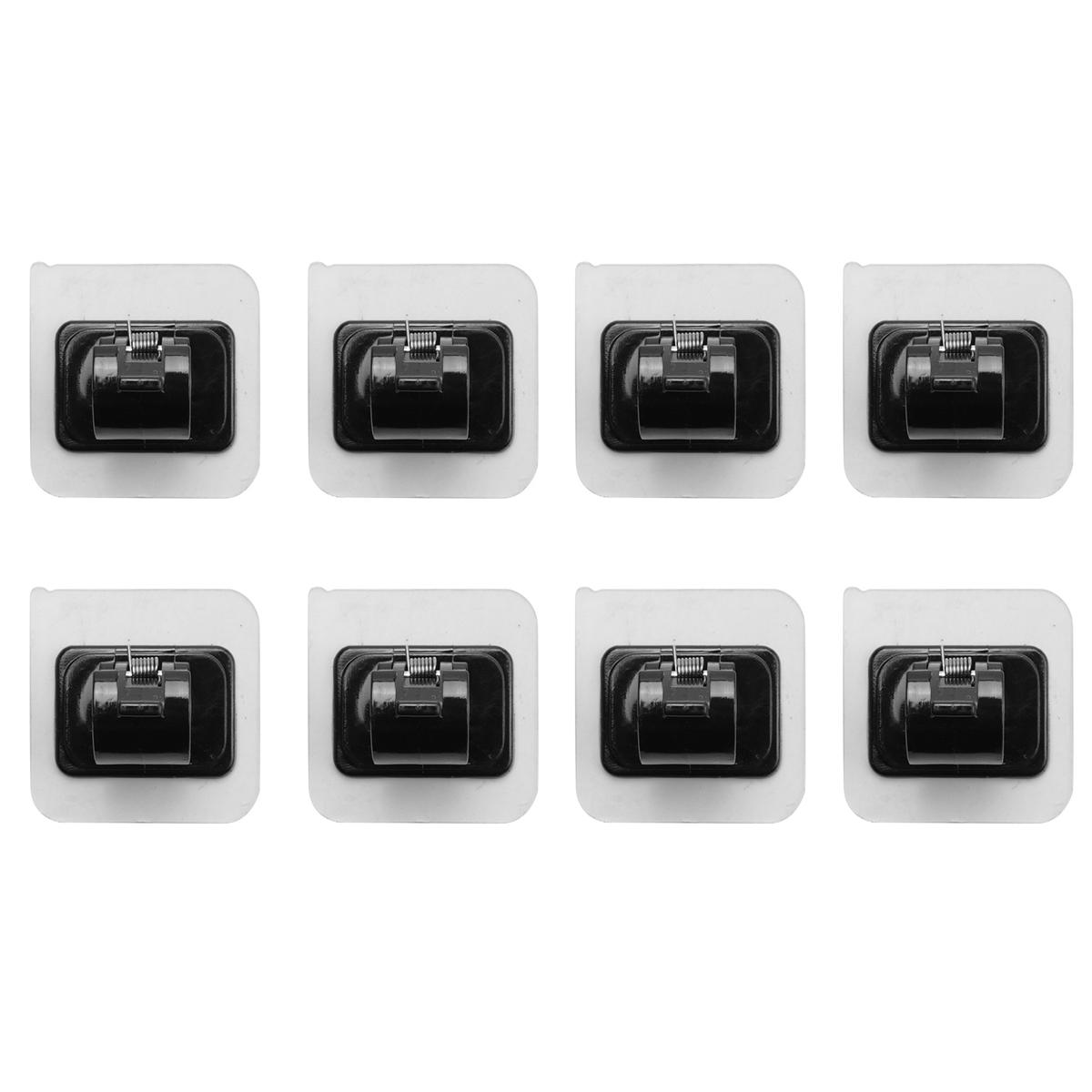 8PCS No Drill Curtain Rod Brackets No Drilling Self Adhesive Curtain Rod Holder Hooks Nail Free Curtain Rod Hooks NONE