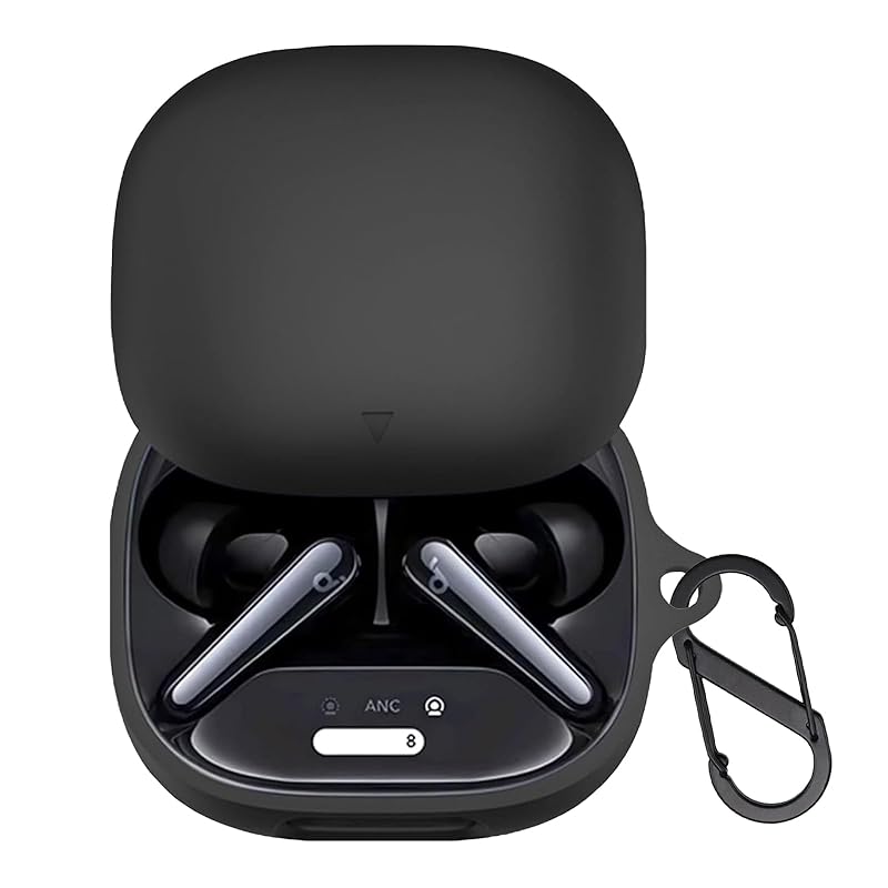 

PRODELI earphone case For Anker Soundcore Liberty 4 Pro exclusive cover Scratch prevention silicon material Shockproof With carabiner Can be charged