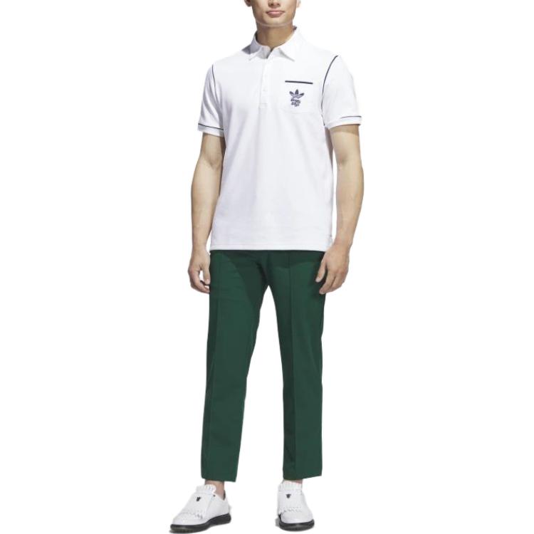 Adidas Originals X Bogey Boys Collaboration SS23 Brand Logo Pocket Button Short Sleeve Polo Shirt Men Polo Shirts White IB2942