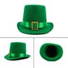 Irish Saint Patricks Day Shamrock Hat Funny National Day Hat Personality Carnivals Party Christmas Adult Flat Top Hat
