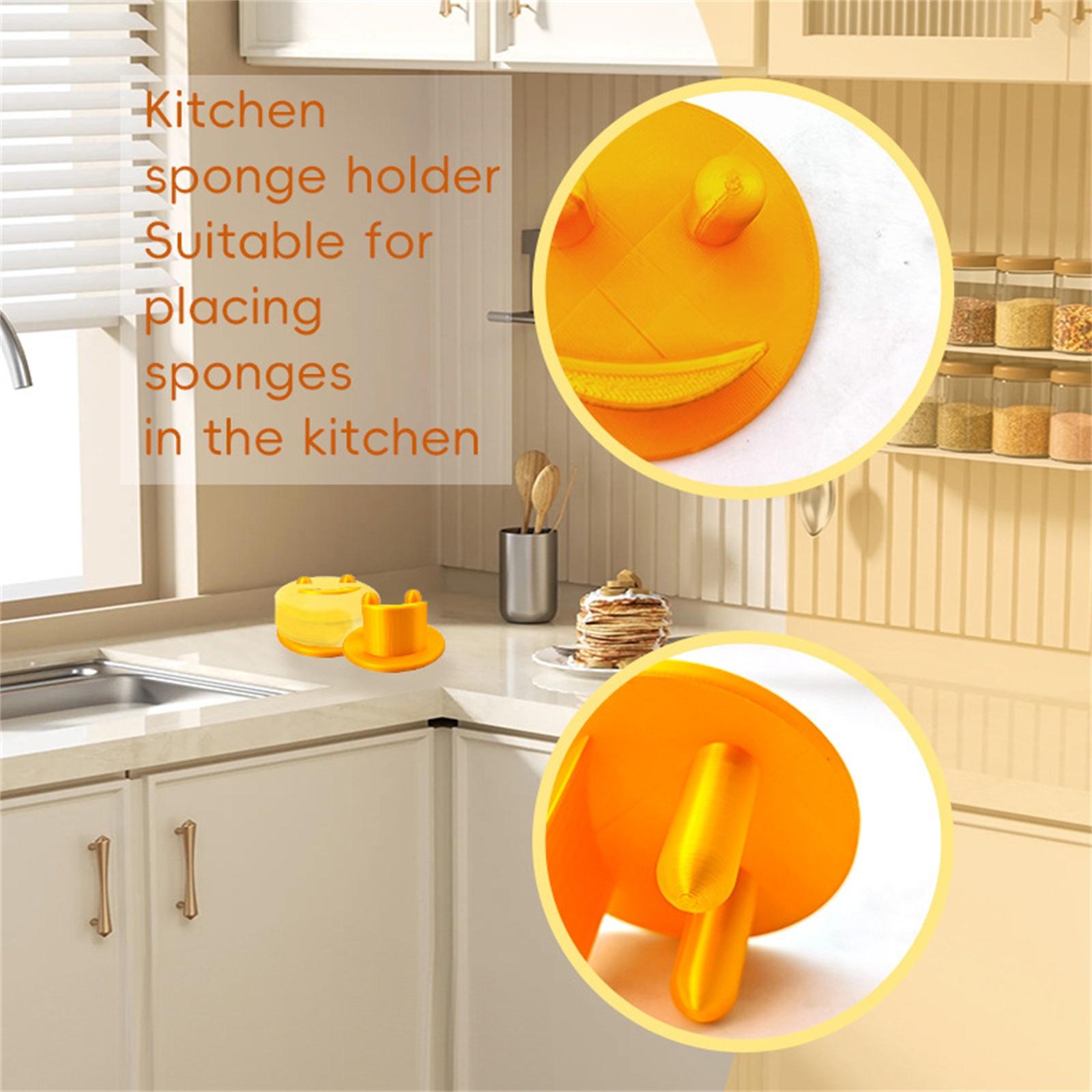 Multifunctional Kitchen Cleaning Sponge Storage Rack Rack Scouring Pad Sponge Rack Kitchen One Size