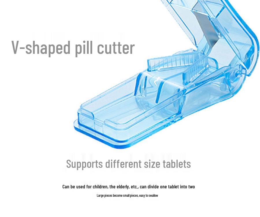 Tablettenschneider & Aufbewahrung: Reisefertiger, praktischer Zwei-in-Eins-Tablettenteiler