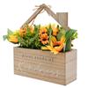 Country Living Plant Seeds of Kindness Wooden House Planter With Faux Flowers