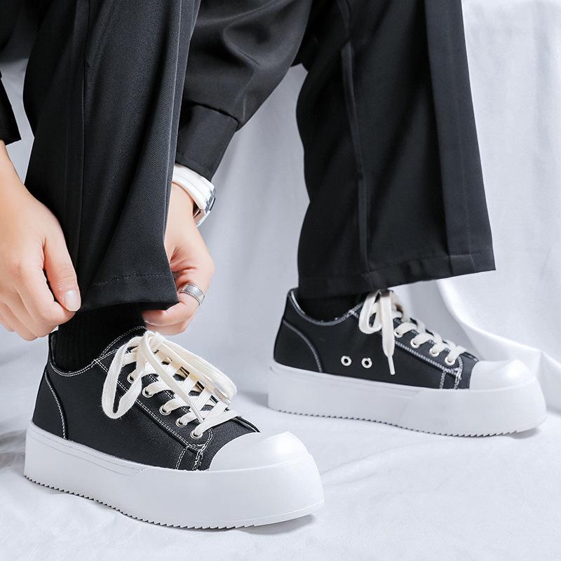 Offensichtlich Die Gleichen Board Schuhe Herren Atmungsaktiv Dicke Sohlen Erhöhen Höhe Pendeln Großer Kopf Derby Schuhe Lässige Lederschuhe 18868-R