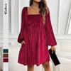 2026 Evening Dress Style Christmas Loose Small Skirt Explosive Cross Border Velvet Dress