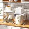 Air Fryer Storage Rack for Household Double Rice Cooker Rice Cooker Kitchen Layered Adjustable Shelf