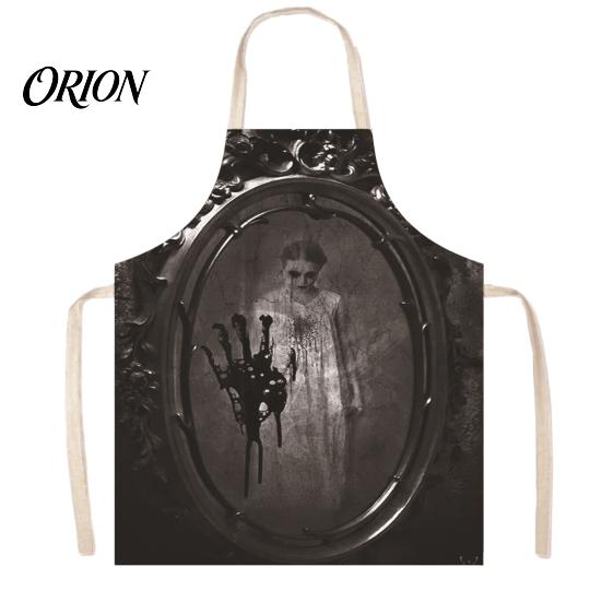 Creepy Butcher Apron Halloween with Realistic Blood Stain, Washable Protective Work Apron, Novelty Barbecue Horror Costume Prop for Cosplay