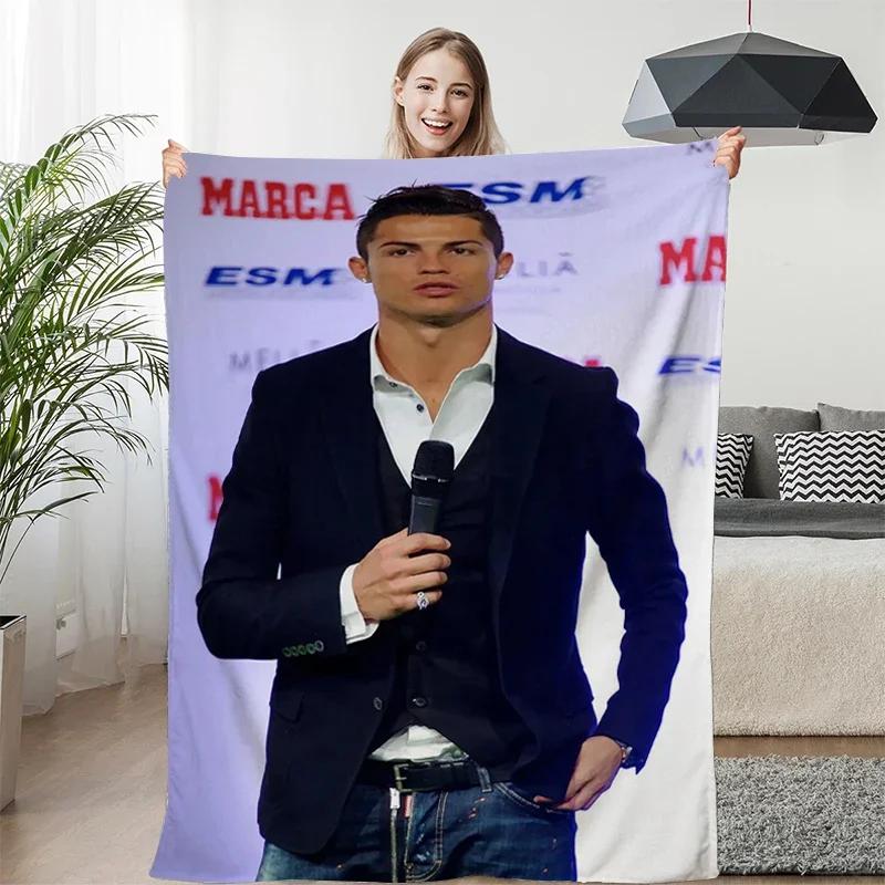 Fleece Blanket Sofa Winter Warm C-Cristiano Ronaldo Knee Bed Camping Flannel Fluffy Soft Blankets King Size Microfiber Bedding