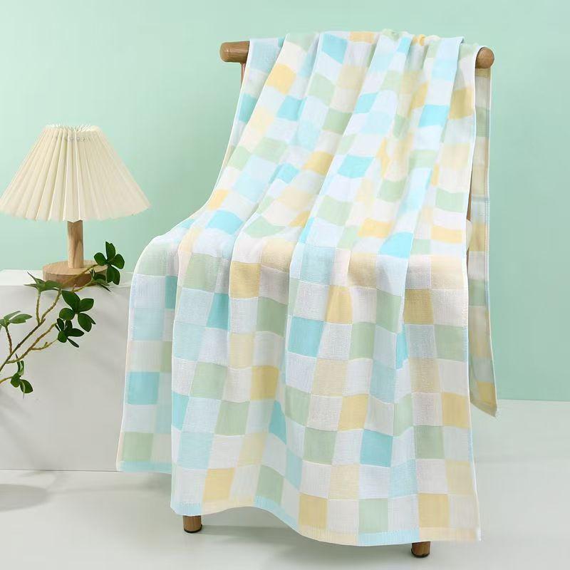 Large All-Cotton Double-Layer Gauze Bath Towel & Swaddling Blanket for Newborns - Absorbent & Breathable
