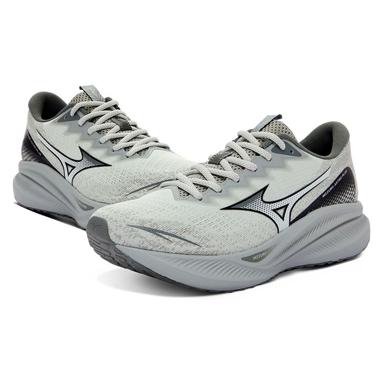 Mizuno Astro Plus Comfortable Cushioning Lightweight Height Increasing Rebound Low Top Running Shoes Unisex Sneaker Green Gray D1GH240111