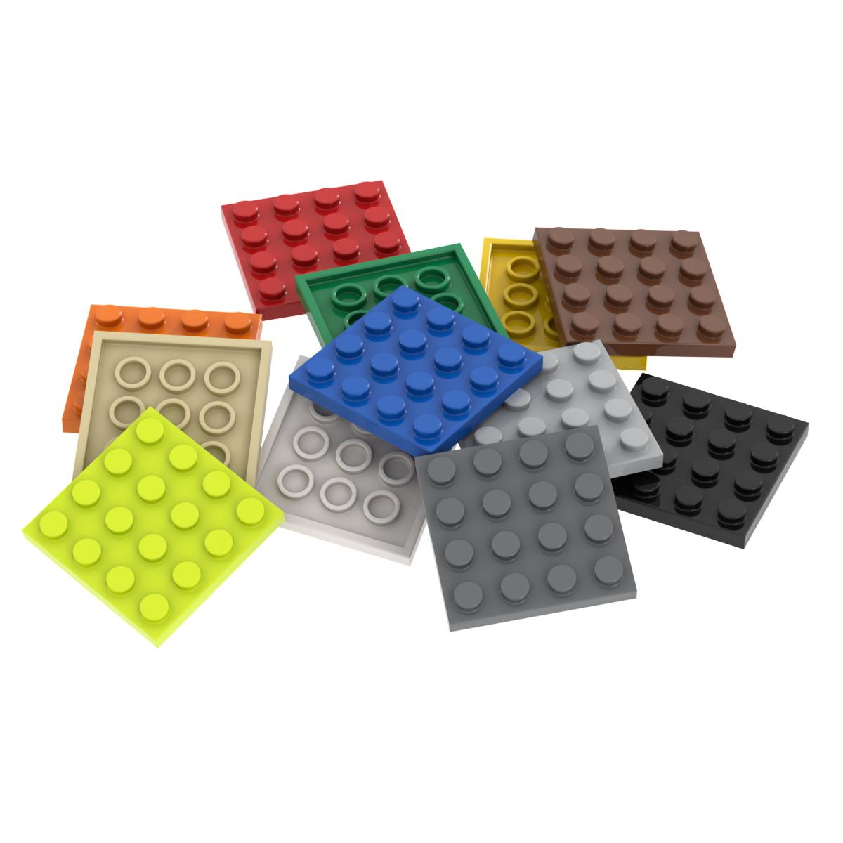 Professional Fishing Moc Small Particle Plate Classic Building Blocks 4X4 Pieces Base Plate Diy Compatible 3031