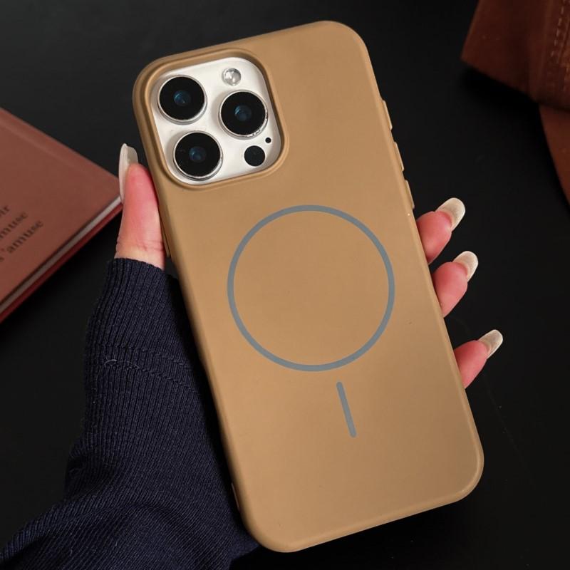 

Luxury Matte Soft Silicone for Magsafe Magnetic Case For iPhone 16 15 14 Plus 11 Pro Max Wireless Charge Candy Color Cover For iPhone 11 розовый