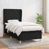 3128327 vidaXL Divan Bed with Mattress Black 90x190 Cm Fabric