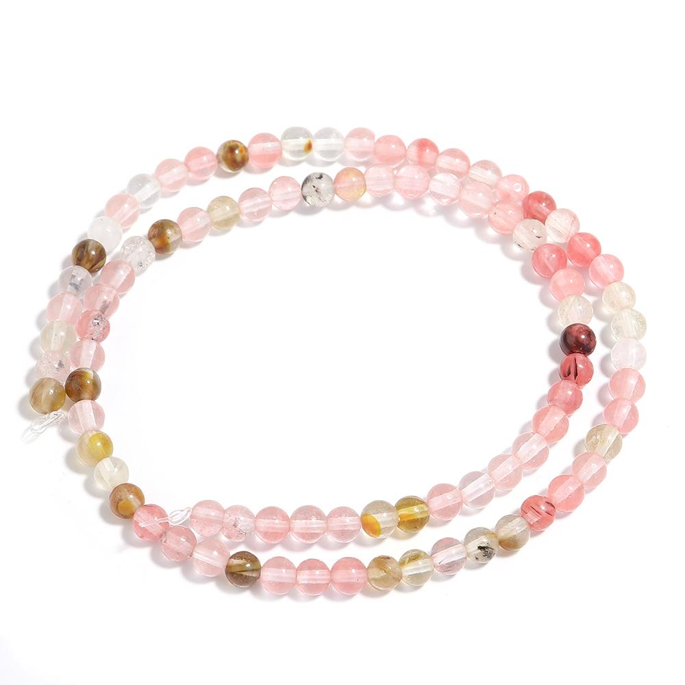 1 Strand 4/6/8/10/12mm Natural Stone Beads Watermelon Peel Round Loose Spacer Beads For Jewelry Making DIY Necklace Bracelets