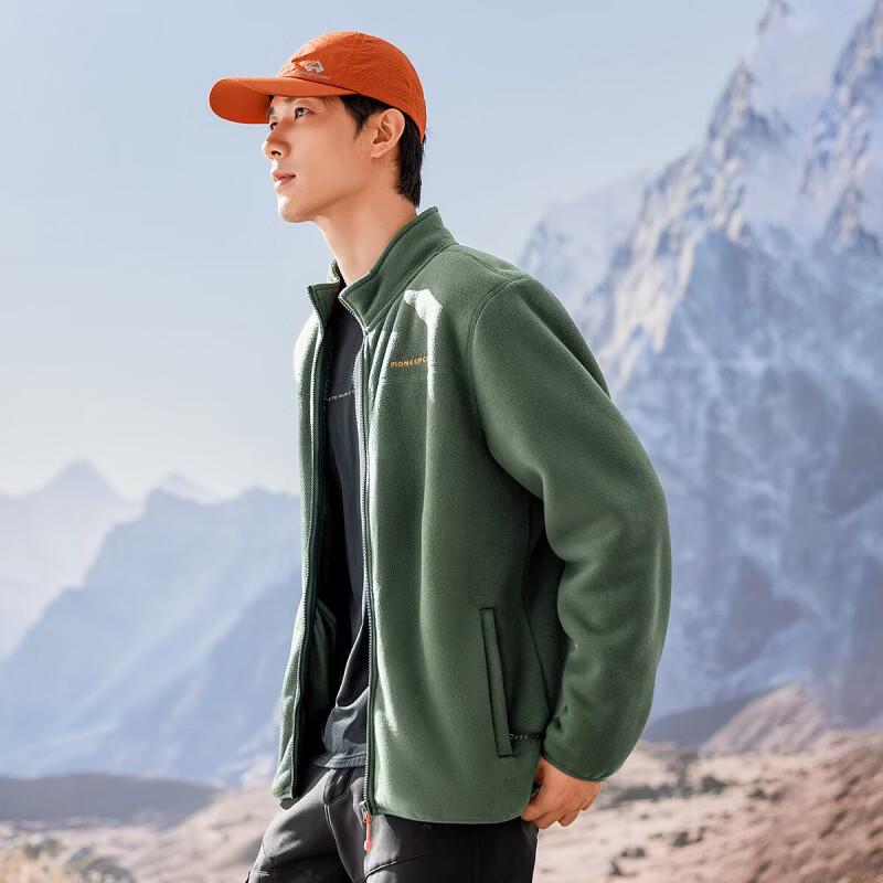 Pioneer Camp Men's Outdoor Stand Collar Thickened Fleece Jacket