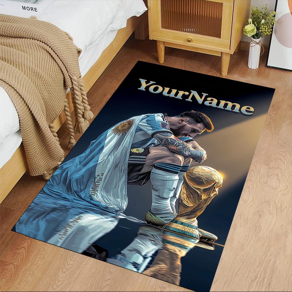 Messi Personalized Text Area Rug Perfect for Hallway Playrooms Foyer Study room Antislip Carpet Office home decor
