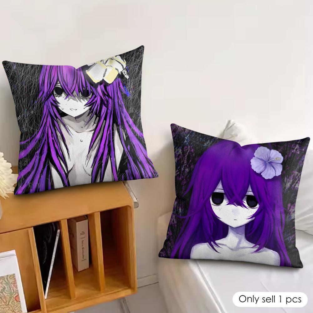 Music Anime SSewerslvt Cushion Cover Plush Decorative Pillow Case With Hidden Zipper Cutecore Room Decor For Home