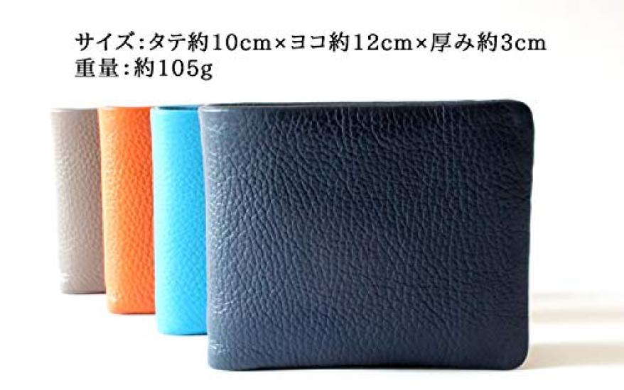 CCOMPANY LIMITED Lupo 2 Second Italian Leather Bifold Wallet with Coin Purse and Card Case Men's (Orange)