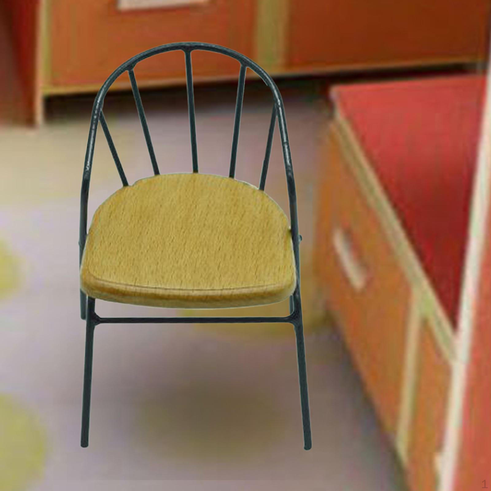 1/12 Dollhouse Chairs ,Miniature Back Side Chair, DIY Craft Rocking Chair for