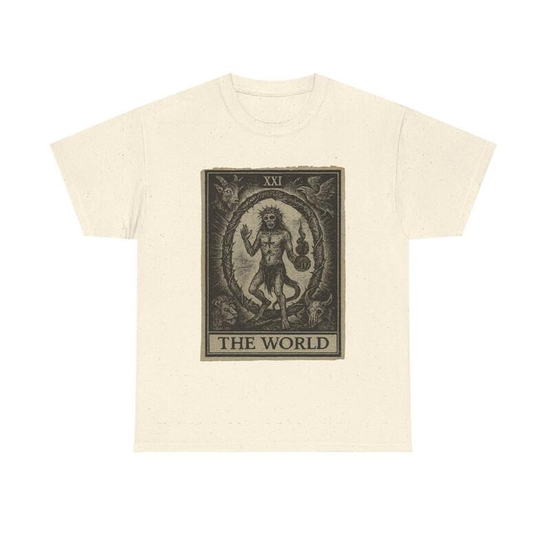 World Tarot Unisex T-shirt Halloween Style Witch Gothic Vintage Shirt Classic Art Witch Shirt Gothic Top Dark Aesthetic Tops