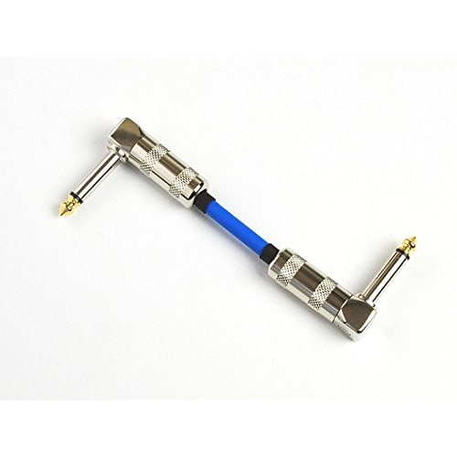 Canare GS-6 8cm L-L Type (Cranked) Patch Cable (Blue)