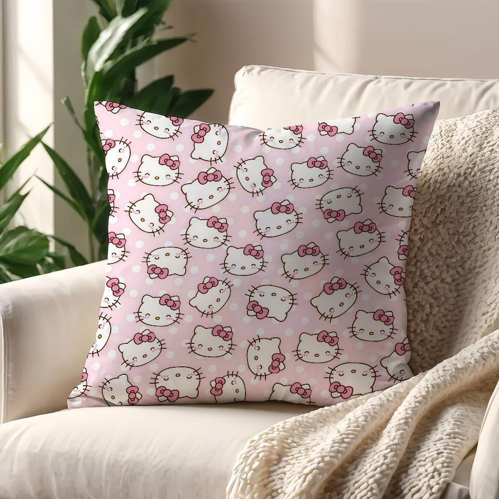 Kawaii HHello KKittyY Pink cushion cover For Pillow Printing Sofa Decoration HomeCar Room Coffee Shop Office NordicSimplicity