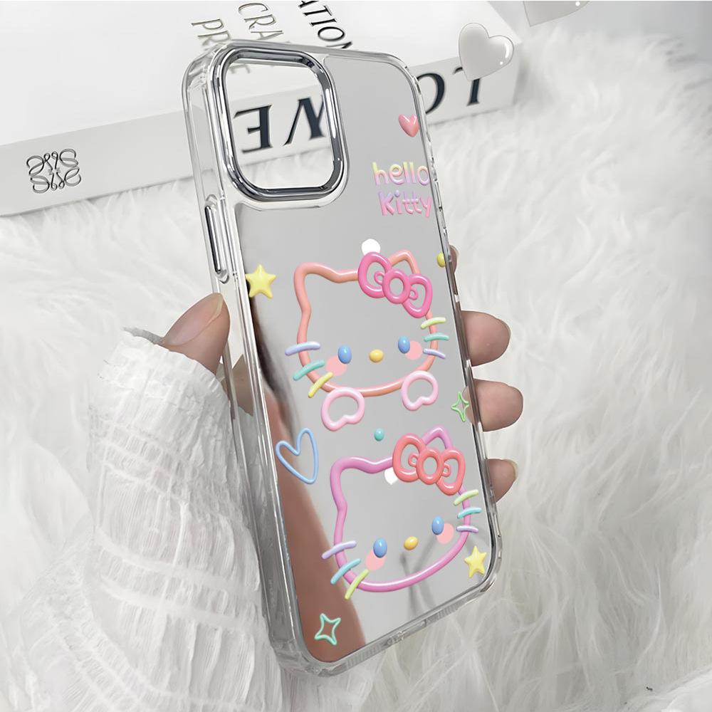 OEMHello Kitty Color Line Mirror Apple 13 Pro Mobile Phone Case Protective Case iPhoneAIR