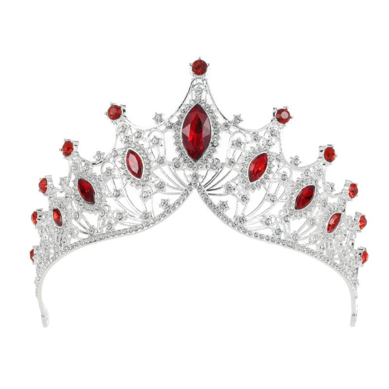 Brautkrone Markise Große Kristall Tiara Haarschmuck Geburtstag Hochzeit Hochzeitskleid Legierungskrone