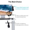 TotalMount Monitor Stand for Headphones and Headsets Holder Saves Desk Space and Protects (Premium-Grade Headphones)
