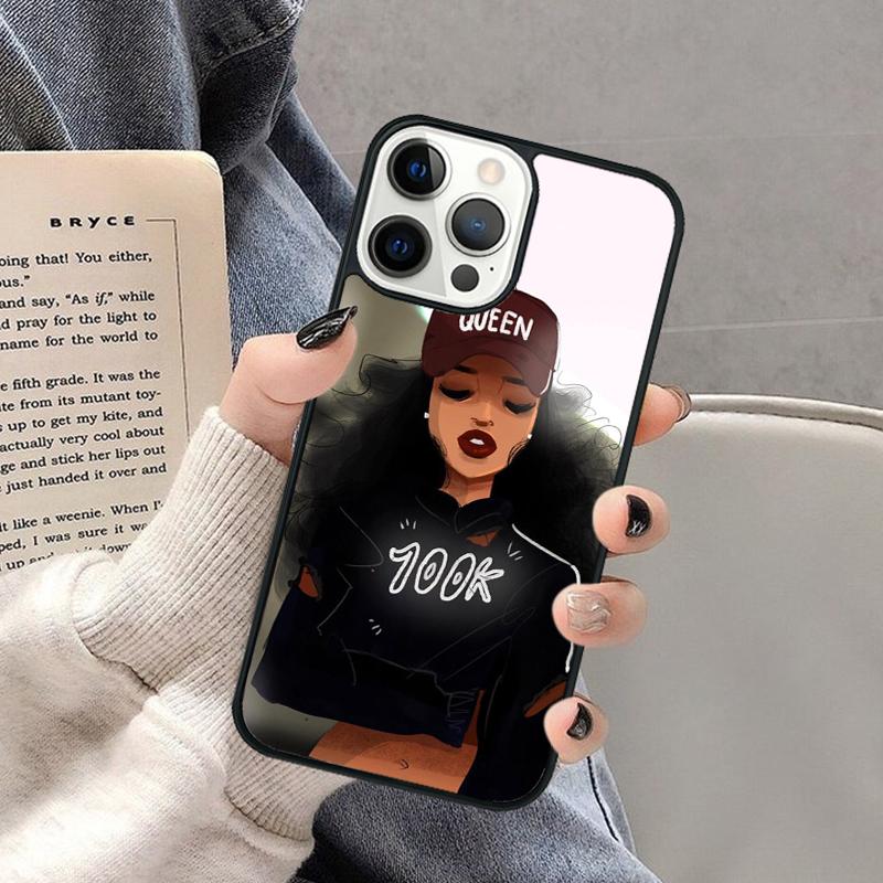Black Girl Magic Phone Case for iPhone 17 Air 16 16e 15 Plus for Apple 13 11 12 14 Pro Max Cover coque Shell