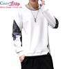 Cozy Up Men Patchwork Hoodie Streetwear Print Tops Male Hip Hop Harajuku Sweatshirts Korean Hoody Men's Casual O-Neck Pullover Clothing